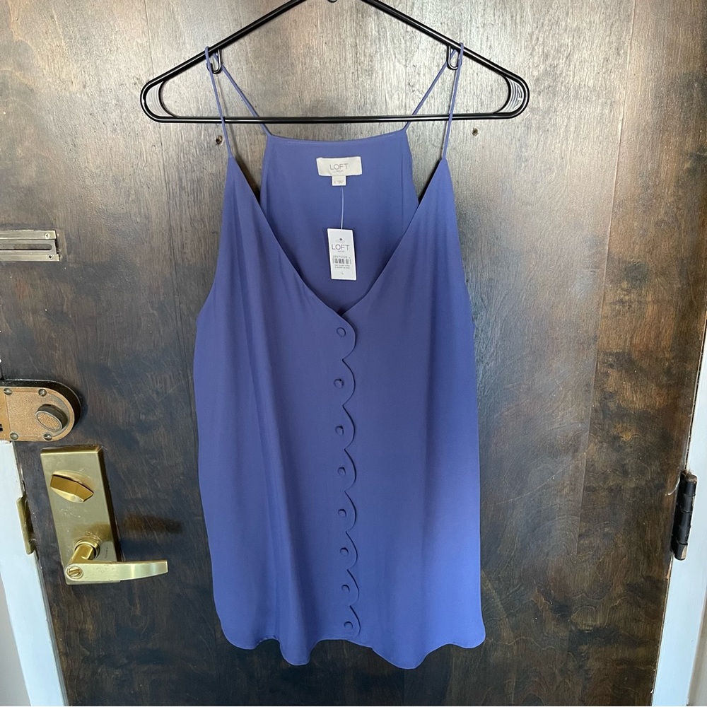 NWT Periwinkle Tank Top- LOFT Size L